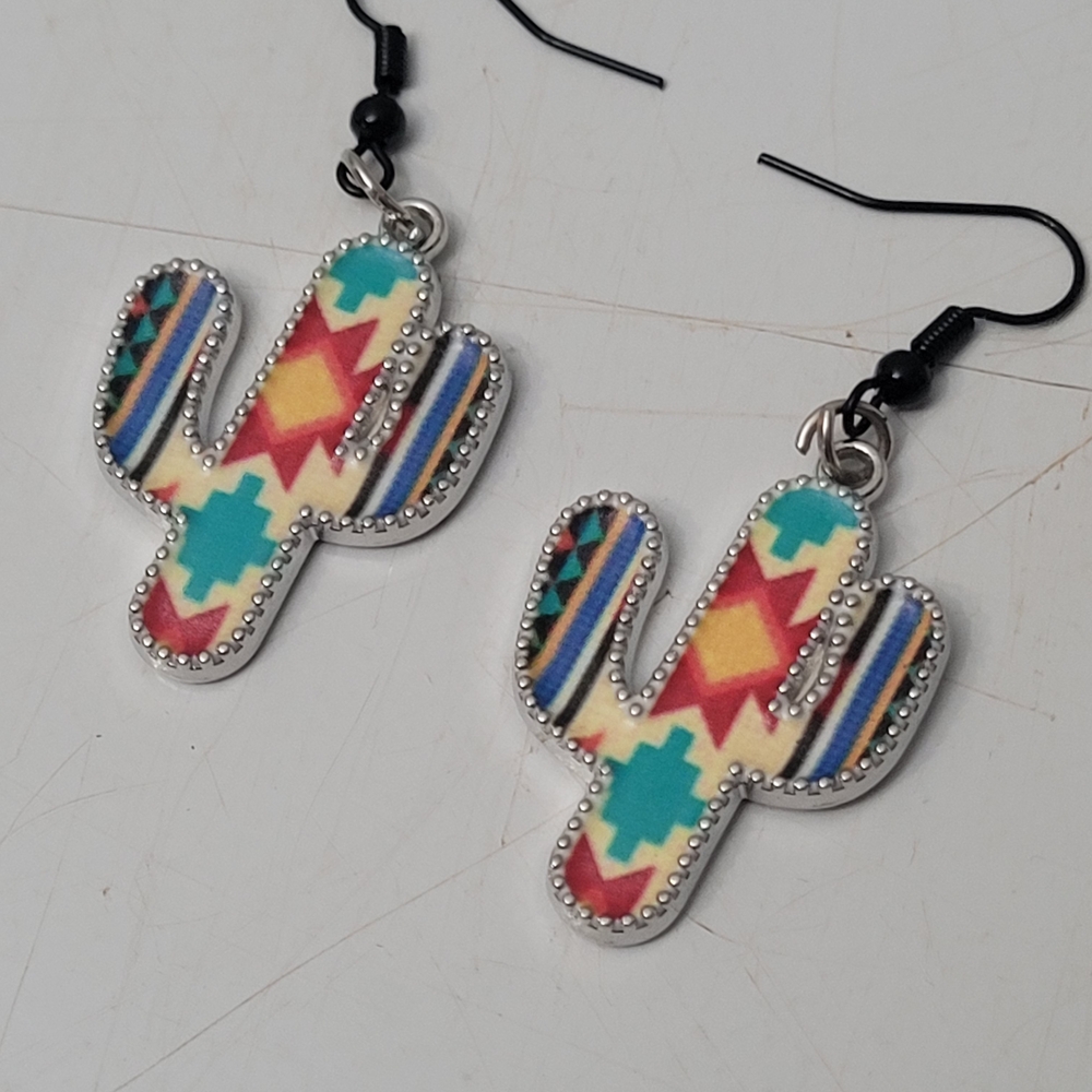 Colorful Cactus Earrings